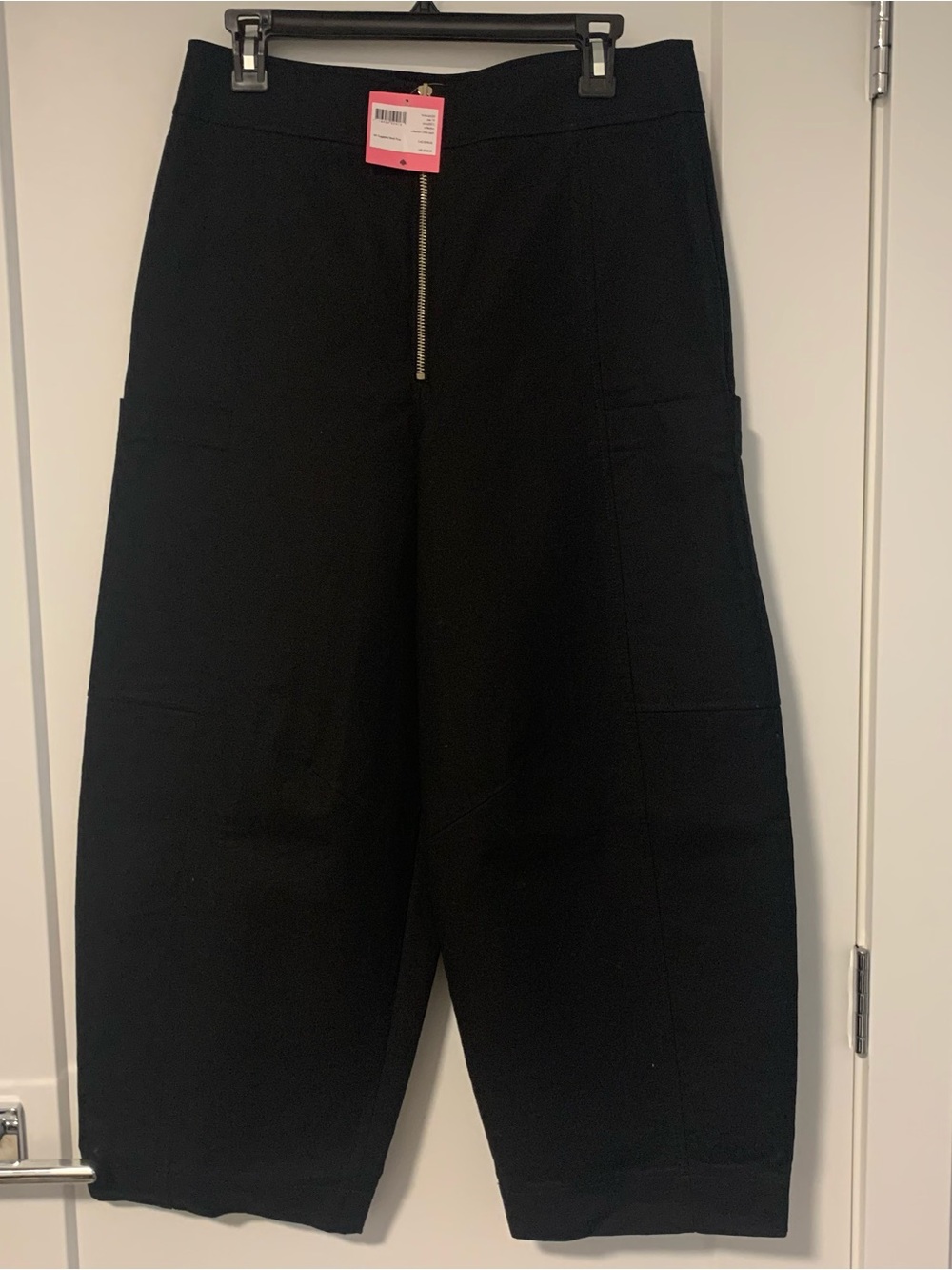 Kate Spade High-Waist Black Wide-Leg Utility Pants - size 10